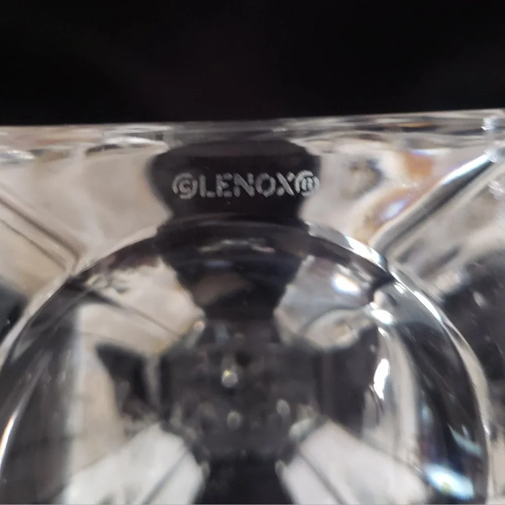 Lenox Full Lead Crystal Tapered Candle Holder 7.75